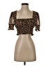 Superdown 100% Polyester Brown Short Sleeve Top Size S - photo 1