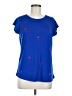 Vintage Rose Stars Blue Short Sleeve Top Size M - photo 1