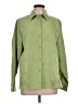 Relativity 100% Polyester Solid Green Long Sleeve Blouse Size L - photo 1