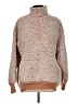 Express One Eleven 100% Polyester Tan Fleece Size M - photo 1