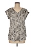 Express 100% Polyester Gray Short Sleeve Blouse Size M - photo 1