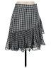 Ann Taylor 100% Polyester Checkered-gingham Black Casual Skirt Size 4 - photo 1