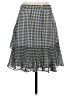 Ann Taylor 100% Polyester Checkered-gingham Black Casual Skirt Size 4 - photo 2