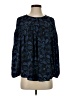 Ann Taylor LOFT 100% Polyester Blue Long Sleeve Blouse Size S - photo 1