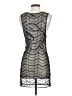 Black 100% Polyester Chevron-herringbone Silver Black Cocktail Dress Size S - photo 2