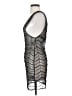 Black 100% Polyester Chevron-herringbone Silver Black Cocktail Dress Size S - photo 5