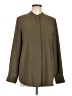Equipment 100% Polyester Solid Green Long Sleeve Blouse Size L - photo 1