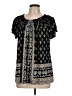 Style&Co Black Short Sleeve Blouse Size L - photo 1