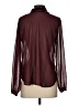 Gap 100% Polyester Burgundy Long Sleeve Blouse Size S - photo 2
