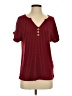 Shein Burgundy Short Sleeve Top Size 4 - photo 1
