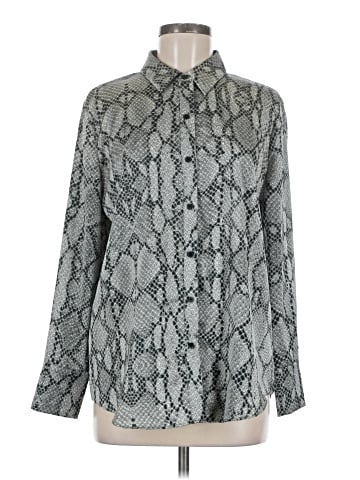 Lavender Brown Long Sleeve Blouse (view 1)