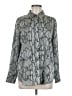 Lavender Brown 100% Polyester Animal Print Silver Long Sleeve Blouse Size M - photo 1