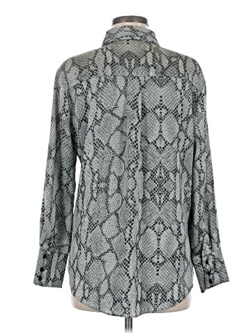 Lavender Brown Long Sleeve Blouse (view 2)