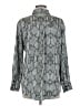 Lavender Brown 100% Polyester Animal Print Silver Long Sleeve Blouse Size M - photo 2