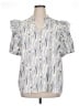 Jodifl 100% Polyester Silver Short Sleeve Blouse Size 1X - photo 1
