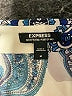 Express Paisley Blue Long Sleeve Blouse Size M - photo 4