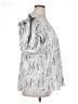 Jodifl 100% Polyester Silver Short Sleeve Blouse Size 1X - photo 4