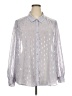 ModCloth 100% Polyester Polka Dots Silver Long Sleeve Blouse Size 4X - photo 1