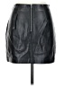Lulus 100% Polyurethane Metallic Black Faux Leather Skirt Size S - photo 2