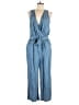 Crown & Ivy Solid Blue Jumpsuit Size M - photo 1