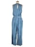 Crown & Ivy Solid Blue Jumpsuit Size M - photo 2