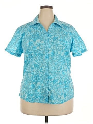 Basic Editions Short Sleeve Blouse (view 1)