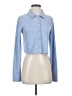 MWL by Madewell Blue Long Sleeve Blouse Size S - photo 1