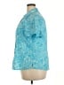 Basic Editions Paisley Teal Short Sleeve Blouse Size XXL - photo 5