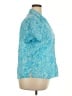 Basic Editions Paisley Teal Short Sleeve Blouse Size XXL - photo 4