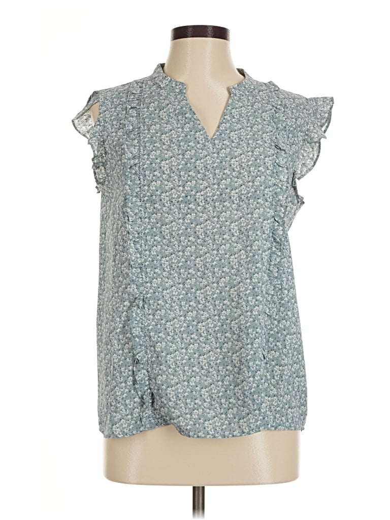 Pre-owned Timeson Sleeveless Blouse In Teal