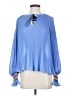 Derek Lam 10 Crosby 100% Polyester Blue 3/4 Sleeve Blouse Size 4 - photo 1