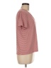 LUXE Stripes Red Short Sleeve T-Shirt Size M - photo 4