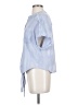 Umgee Blue Short Sleeve Blouse Size S - photo 5