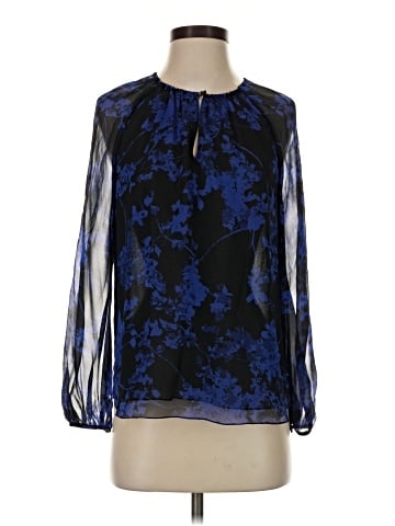 Diane von Furstenberg Long Sleeve Silk Top (view 1)