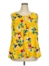 Rose + Olive 100% Polyester Yellow Sleeveless Blouse Size 2X - photo 1