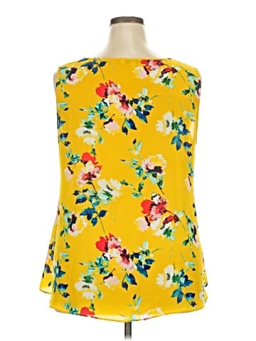 Rose + Olive Sleeveless Blouse (view 2)