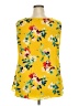 Rose + Olive 100% Polyester Yellow Sleeveless Blouse Size 2X - photo 2