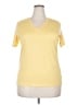 Lands' End 100% Cotton Yellow Short Sleeve Top Size 18 - photo 1