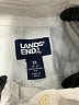Lands' End 100% Cotton Chevron-herringbone Ivory Long Sleeve Button-Down Shirt Size XL - photo 7