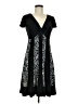 Connected Apparel Graphic Black Casual Dress Size 8 - photo 1
