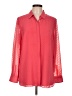 Talbots 100% Polyester Red Long Sleeve Blouse Size L - photo 1