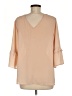 DR2 Tan 3/4 Sleeve Blouse Size M - photo 2