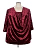 BLOOMCHIC 100% Polyester Burgundy 3/4 Sleeve Blouse Size 22 - photo 1