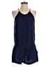 Gap 100% Rayon Solid Blue Romper Size Med Petite - photo 1