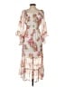 Blush 100% Polyester Floral Ivory Cocktail Dress Size S - photo 2