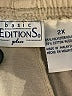 Basic Editions Solid Tan Casual Pants Size 2X - photo 4