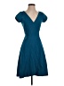 eShakti Solid Teal Cocktail Dress Size S (estimated) - photo 1