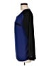 AB Studio 100% Polyester Color Block Blue Long Sleeve Blouse Size M - photo 5