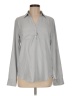 Magellan Outdoors 100% Polyester Solid Gray Long Sleeve Blouse Size M - photo 1