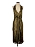 Halston 100% Polyester Metallic Gold Cocktail Dress Size 4 - photo 1